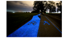 Pierwsza w Polsce świecąca ścieżka rowerowa (film)