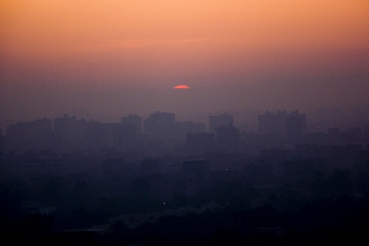 Wschód słońca nad Kairem