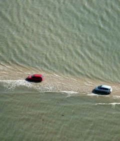 Droga znika w oceanie